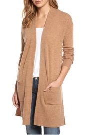 Halogen   Rib Knit Wool   Cashmere Cardigan  at Nordstrom